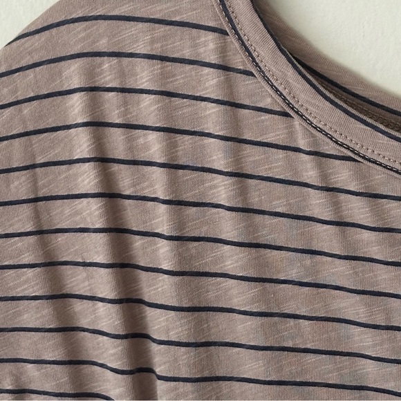 Sundry Ruched Striped T-Shirt Dress Tan Size 2 - Picture 9 of 9